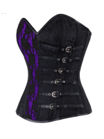 Gothic-Corsage Vollbrust Brokat "Harten" Seite Gothic-Corsage Vollbrust Brokat "Harten" Seite